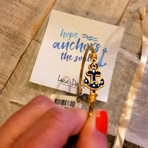 NWT Luca & Danni handmade blue anchor bracelet
